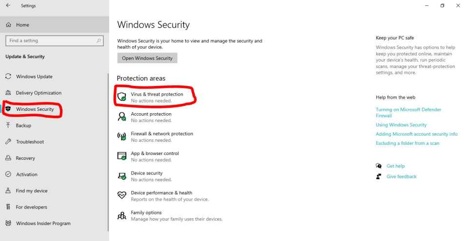 Windows security health service что это