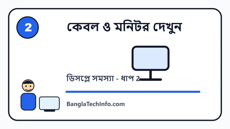 ডিসপ্লে সমস্যা ধাপ 2 কার্টুন ছবি