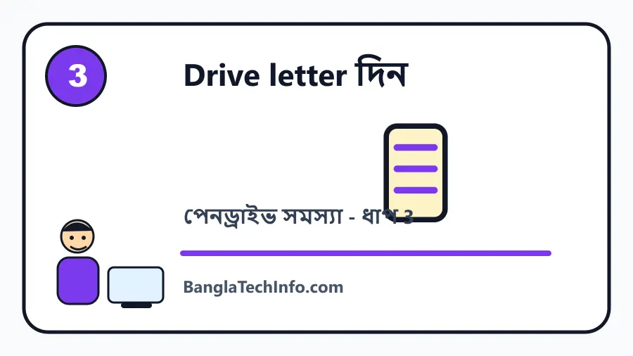 পেনড্রাইভ সমস্যা ধাপ 3 কার্টুন ছবি